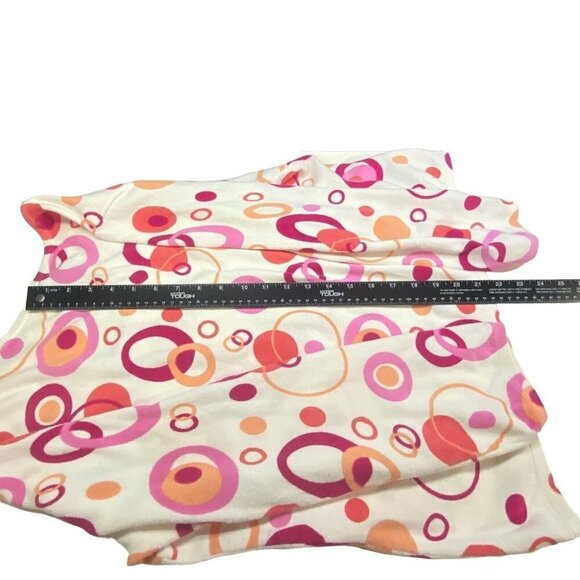 TIMBERLEA Sweater Button Front Long Sleeve White Pink M 63-9 - Picture 9 of 12